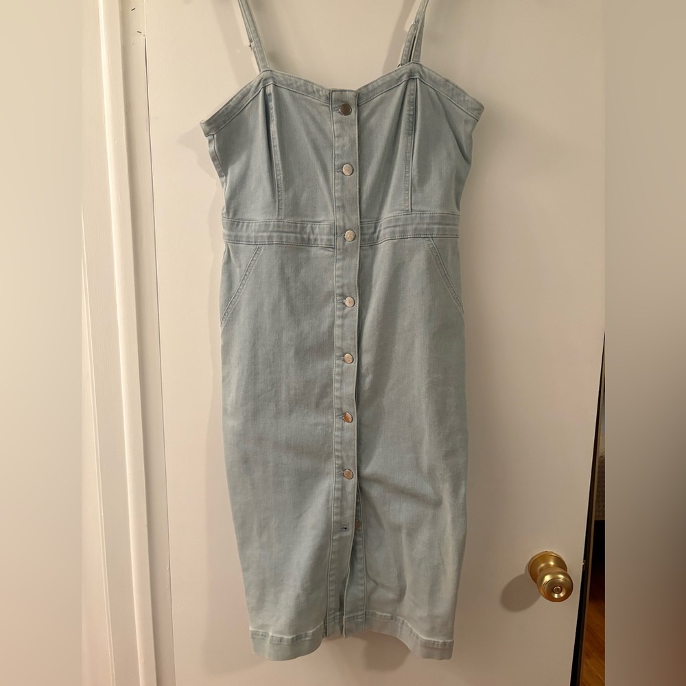 Francesca's Collections Light Blue Strapless Dress